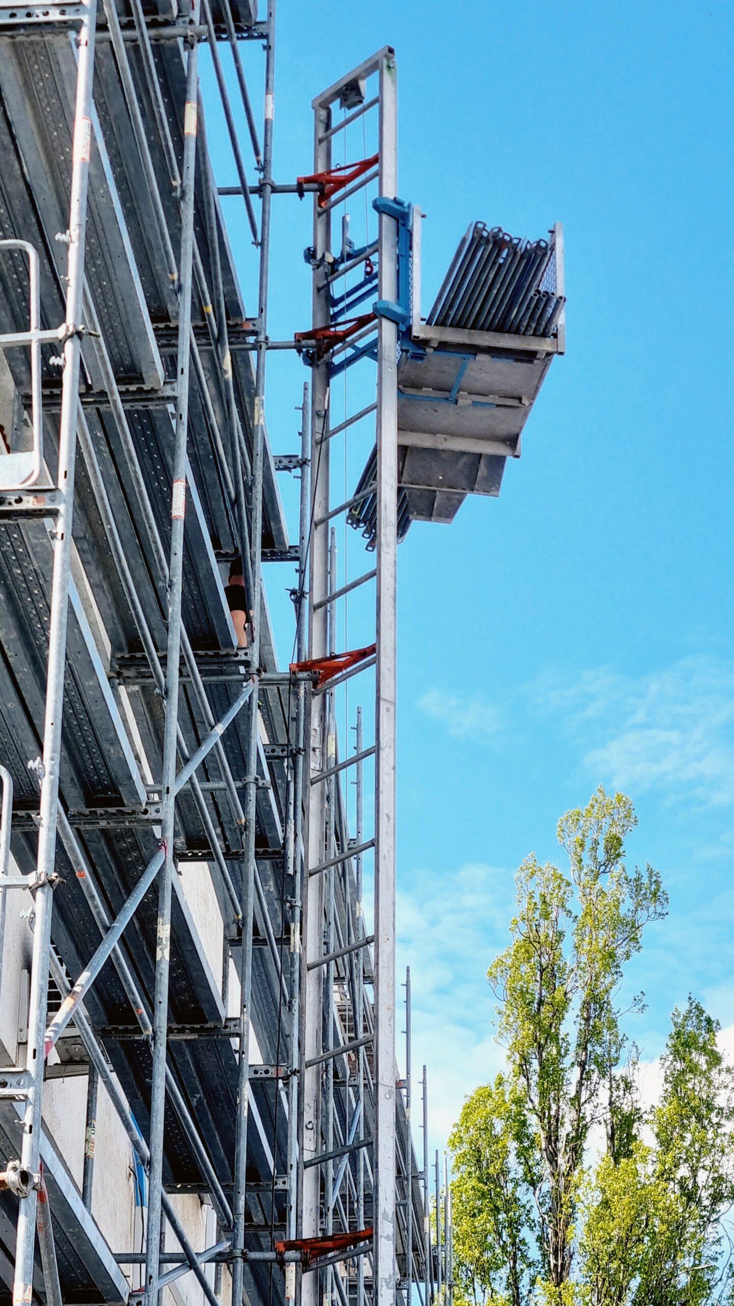 Výťah GEDA pri práci